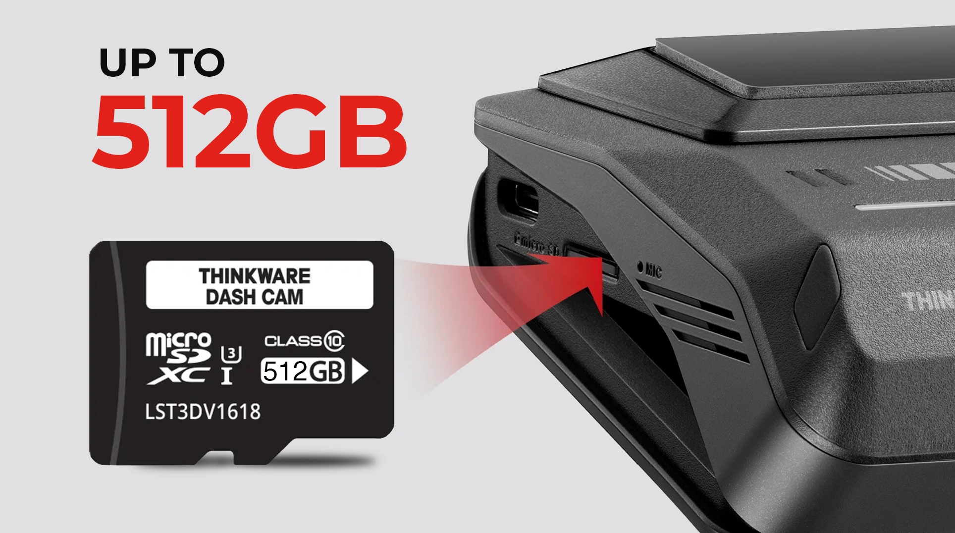 Support Up to 512GB MicroSD Card